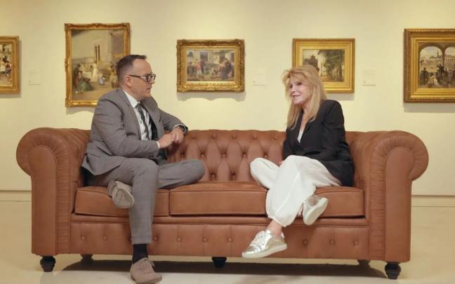 Risto Mejide y la baronesa Thysssen en un momento de la entrevista