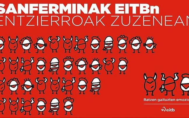 Cartel promocional de la cobertura de EITB para los sanfermines. | FOTO: EITB