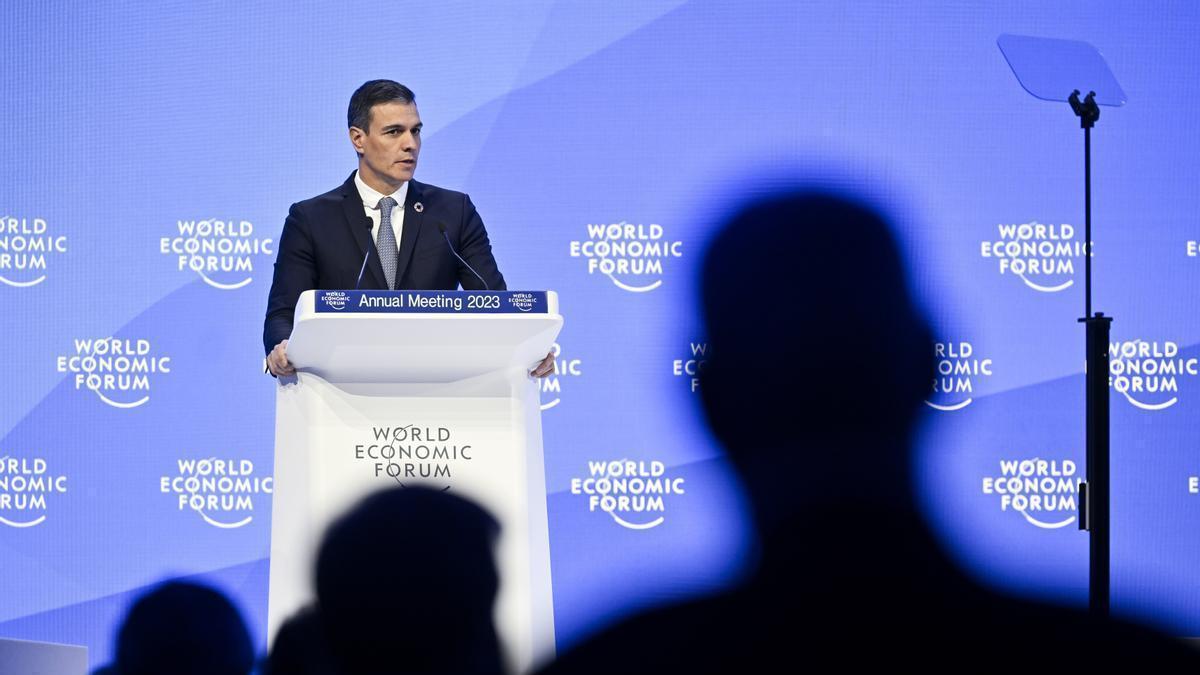 Sánchez interviene en el Foro Económico de Davos.