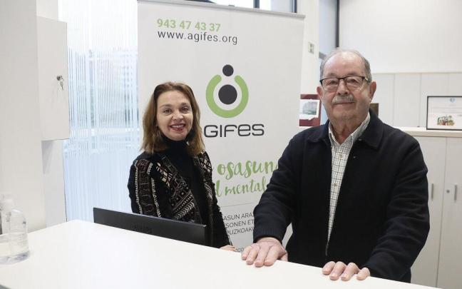 Ruth Encinas, gerente de Agifes, y Vicente Areta, presidente de Agifes