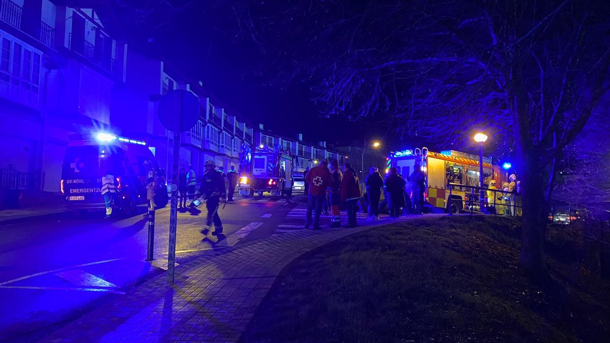 Imagen del polideportivo evacuado en Ordizia