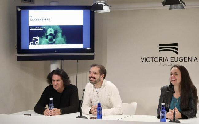 Pablo Ramos, Carlos Crooke y Ainhoa Garmendia durante la presentación de 'Dido y Eneas', este miércoles.