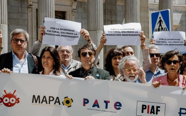 Protestas contra la nueva Ley General de Comunicaci&oacute;n Audiovisual.