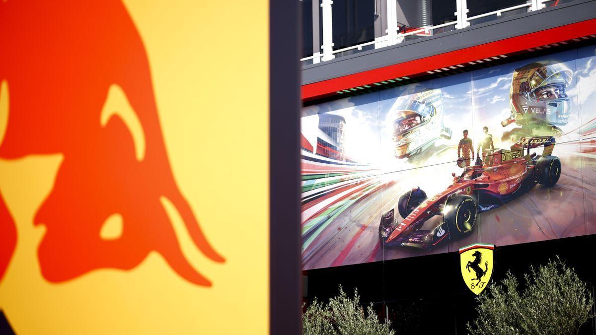 La 'Scuderia' Ferrari en el Circuito de Monza.