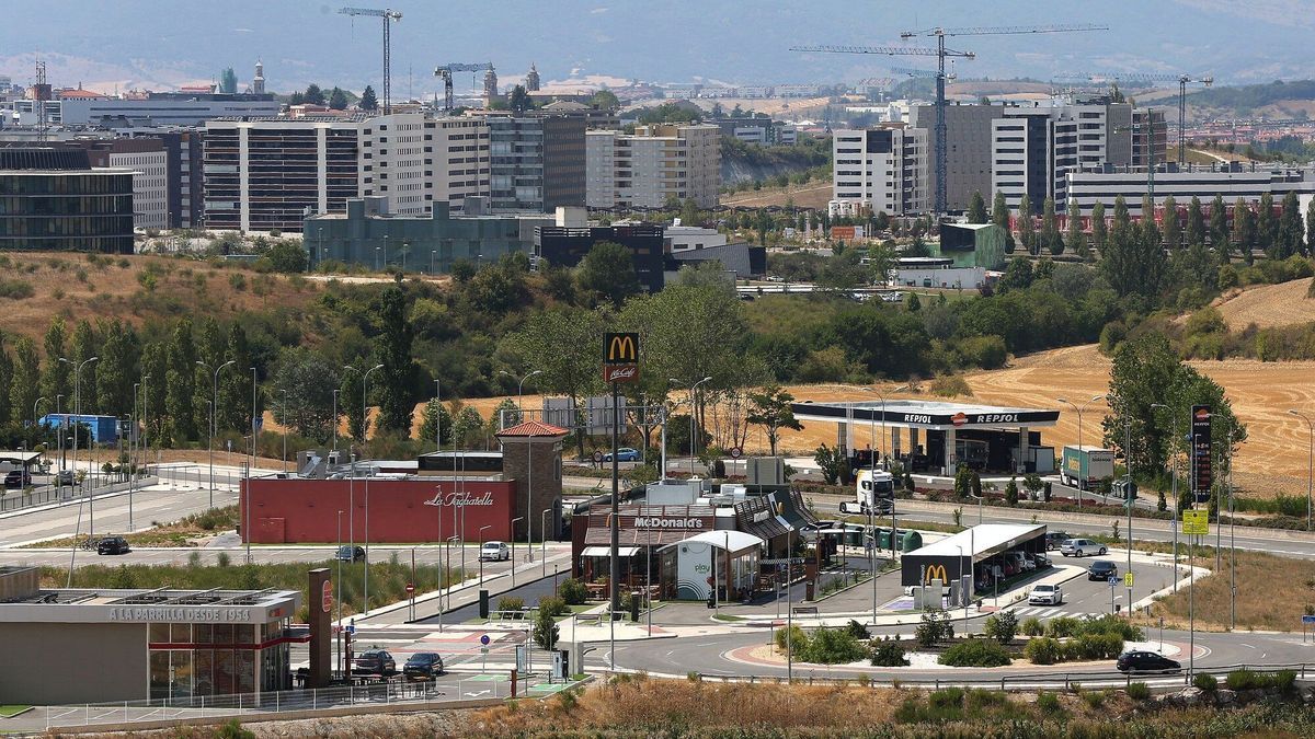 Imagen de la nueva zona junto a Sarriguren, donde se prevé la implantación del nuevo Parque Comercial de Olaz.