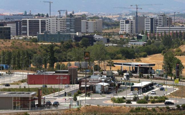 Imagen de la nueva zona junto a Sarriguren, donde se prev&eacute; la implantaci&oacute;n del nuevo Parque Comercial de Olaz.