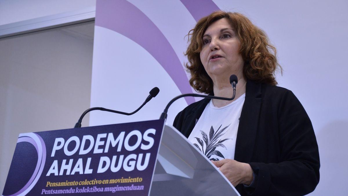 La coordinadora general de Podemos Ahal Dugu y diputada de Unidas Podemos, Pilar Garrido