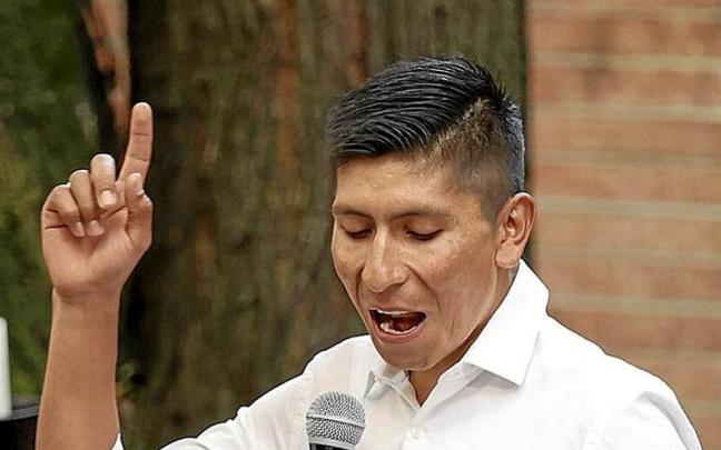 Nairo Quintana, en su comparecencia de ayer. | FOTO: EFE Nairo Quintana, en su comparecencia de ayer. | FOTO: EFE