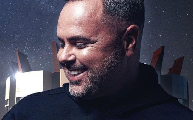 Cartel del Baskonia anunciando la actuación de Juan Magán