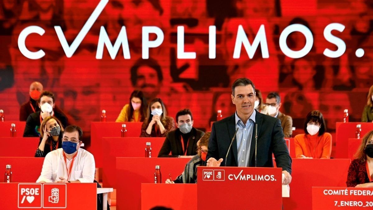 Pedro Sánchez durante su intervención en el Comité Federal del PSOE.