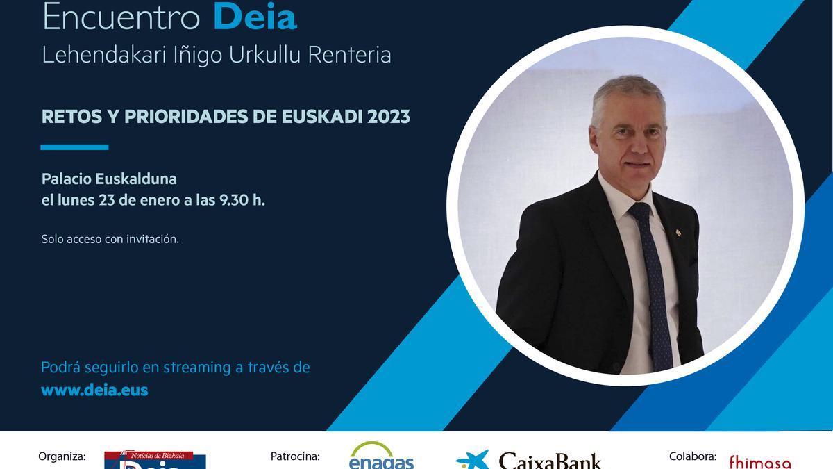 Encuentro DEIA ‘Euskadi 2023, retos y prioridades’ con la participación del lehendakari Iñigo Urkullu