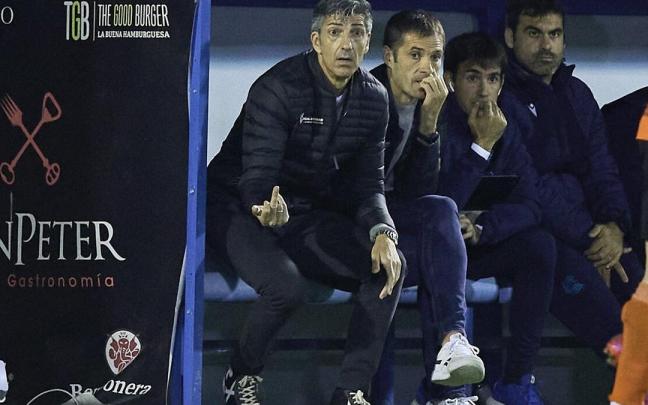 Imanol Alguacil, durante el partido de este domingo en Talavera.