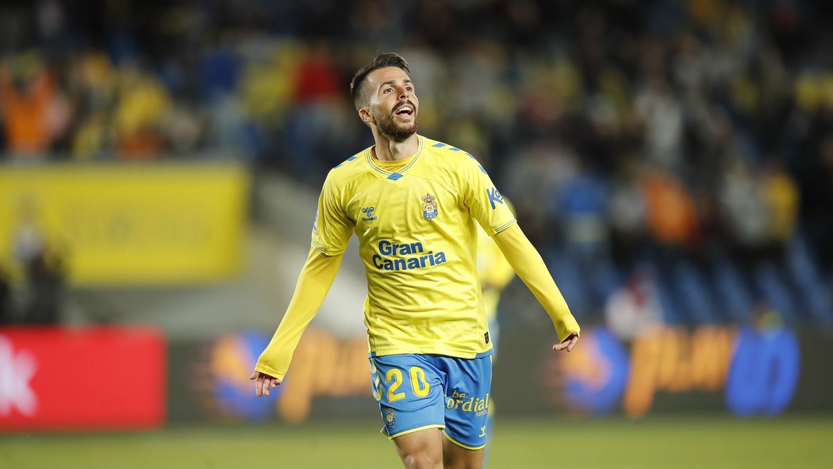 Kirian Rodríguez, en un partido de la UD Las Palmas.