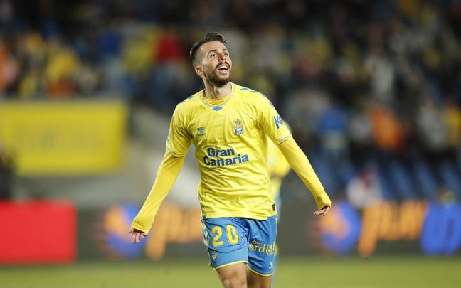 Kirian Rodr&iacute;guez, en un partido de la UD Las Palmas.