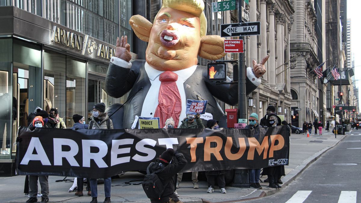 Protestas en contra de Trump en Nueva York.