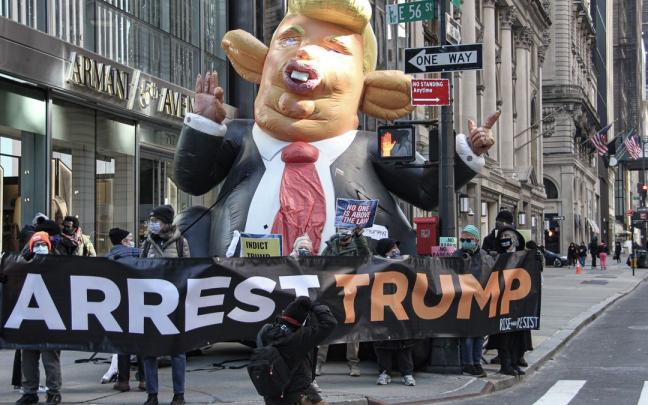 Protestas en contra de Trump en Nueva York.
