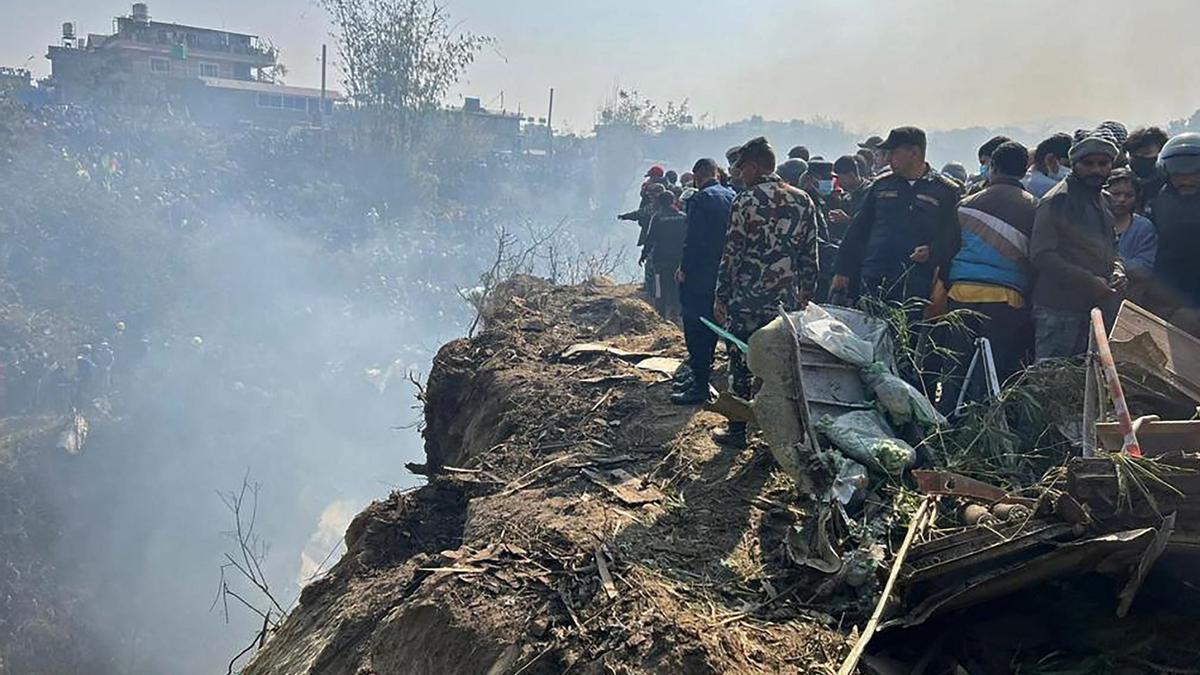 El avión de Yeti Airlines se estrelló en el distrito de Pokhara.