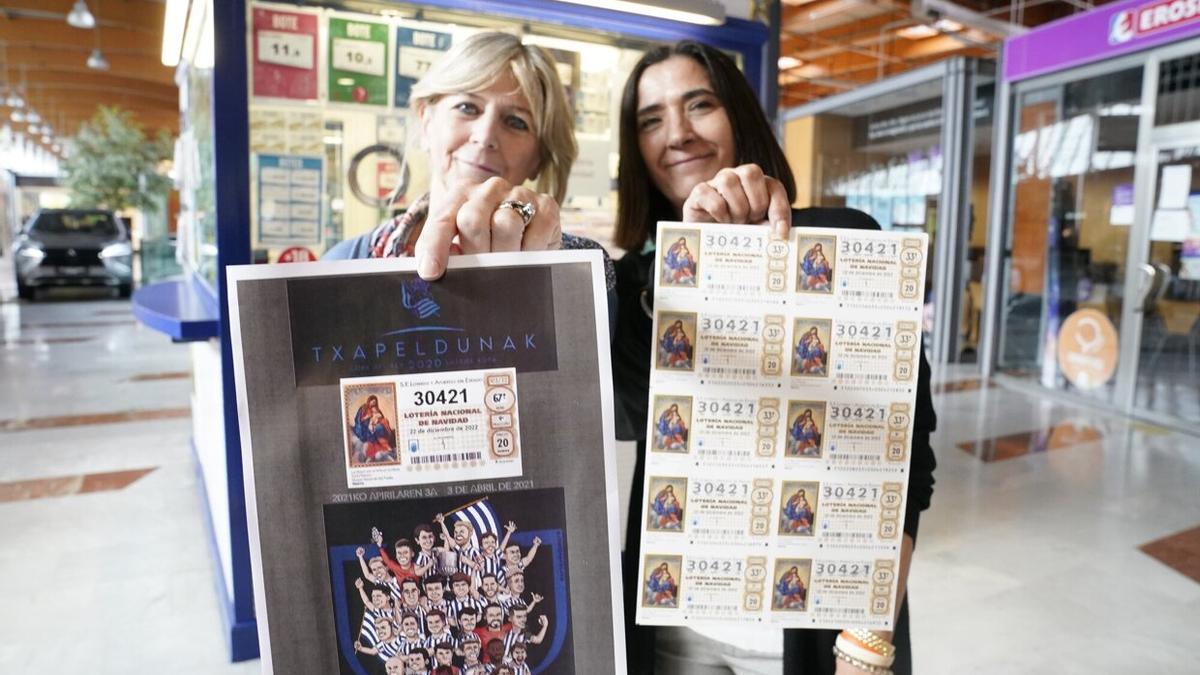 La Administración de Lotería del centro comercial Urbil vende el número de la última final de Copa de la Real