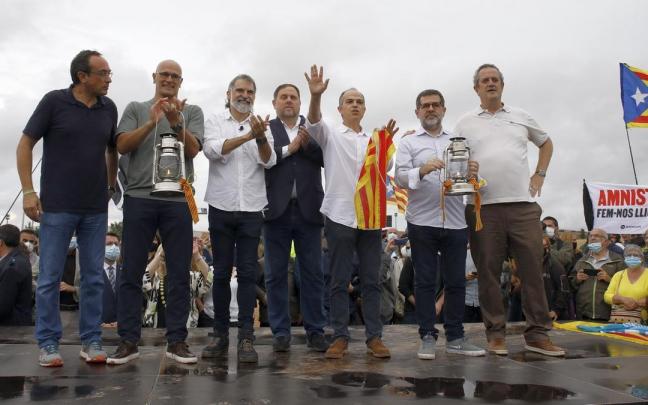 Los líderes del ‘procés, el día en que abandonaron la prisión tras el indulto del Gobierno de Pedro Sánchez. Los líderes del ‘procés, el día en que abandonaron la prisión tras el indulto del Gobierno de Pedro Sánchez.