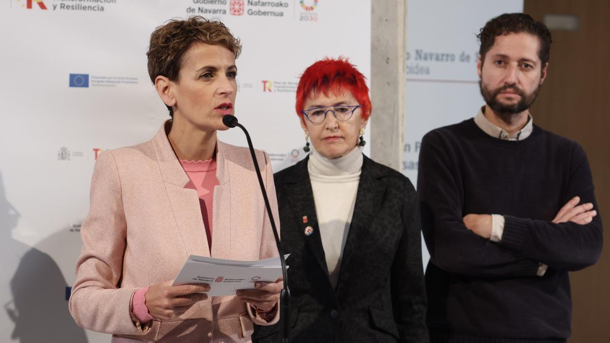 María Chivite, en la inauguración del nuevo centro de salud de Lezkairu.