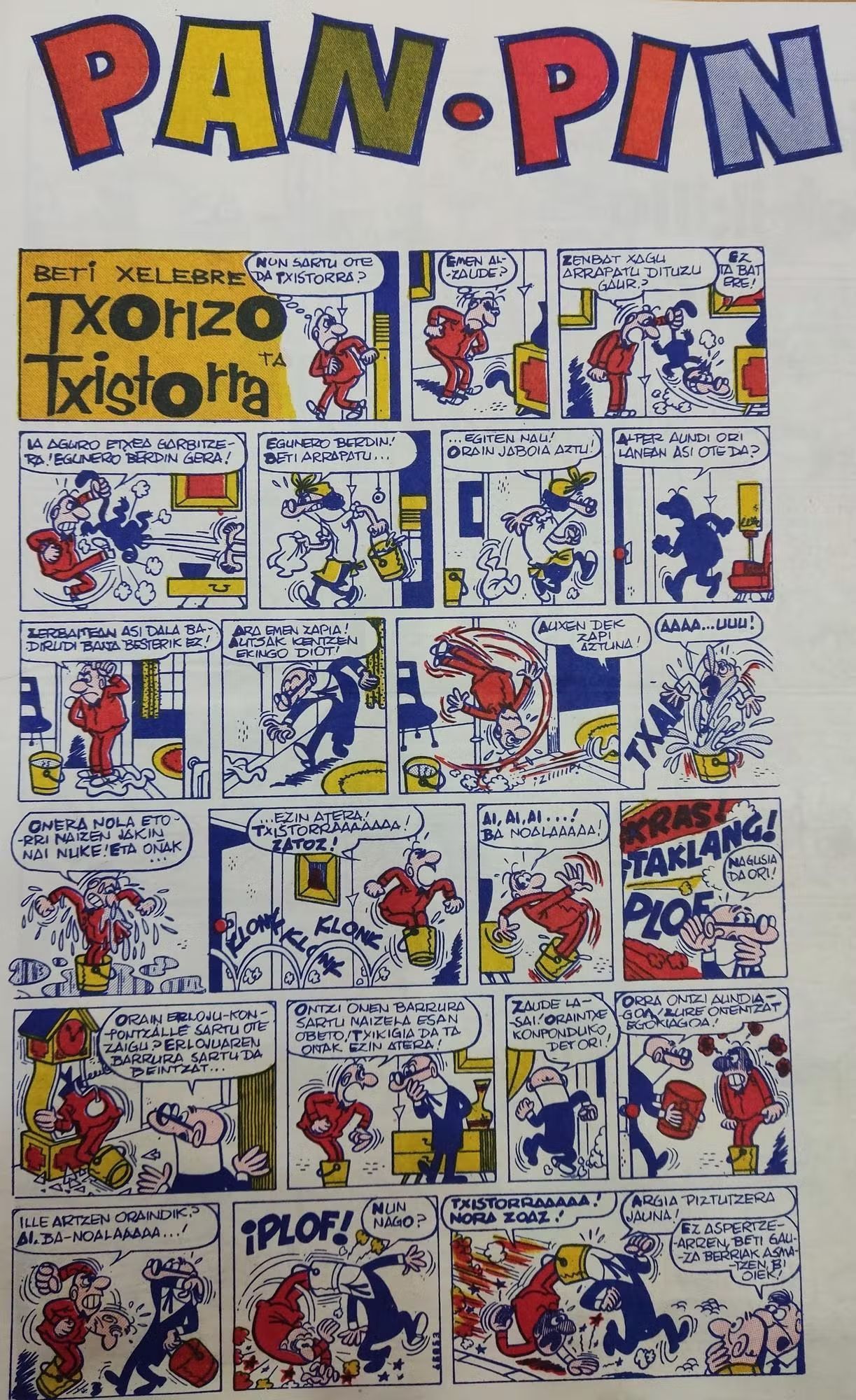 Ejemplo de una de las páginas de la revista infantil 'Pan-Pin'.