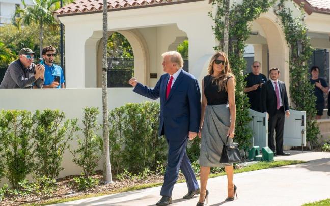 Donald Trump, con su esposa Melania.