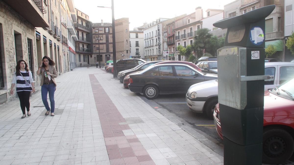 La calle Muro de Tudela, objeto de las obras.