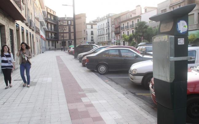 La calle Muro de Tudela, objeto de las obras.