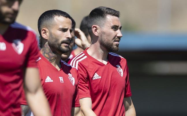 Rubén García y Moi Gómez, este miércoles en Tajonar.