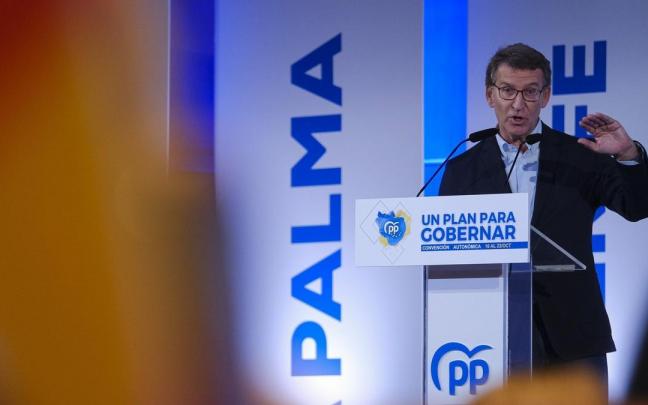 Alberto Núñez Feijóo, durante un acto ayer en Gran Canaria.