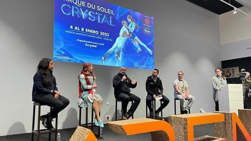 Presentación de Crystal, el espectáculo sobre hielo del Cirque du Soleil, que llega al Navarra Arena.