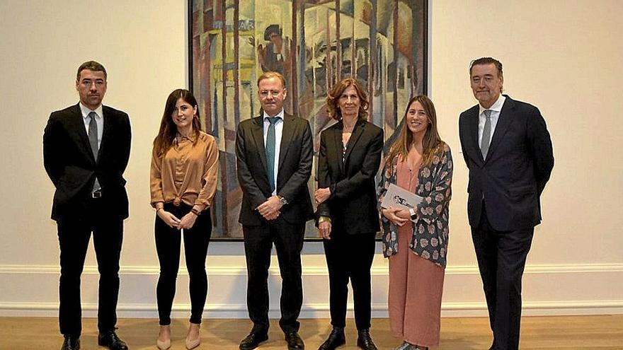 Pablo Viar, Marina Balenciaga, Gorka Viar, Pilar Ros, Toscana Viar y el director del Museo de Bellas Artes de Bilbao, Miguel Zugaza. | FOTOS: MAIDER GOIKOETXEA