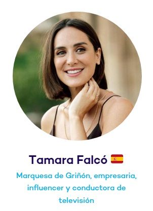 Así presentan a Tamara Falcó entre los ponentes en la web oficial.