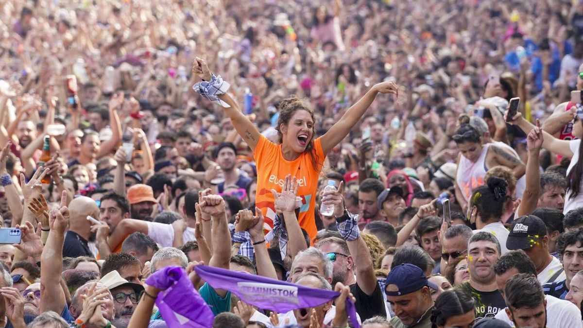 Ambiente ayer en el txupinazo