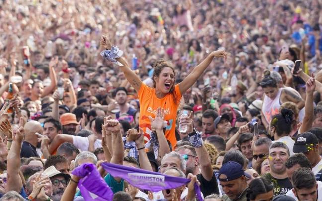 Ambiente ayer en el txupinazo