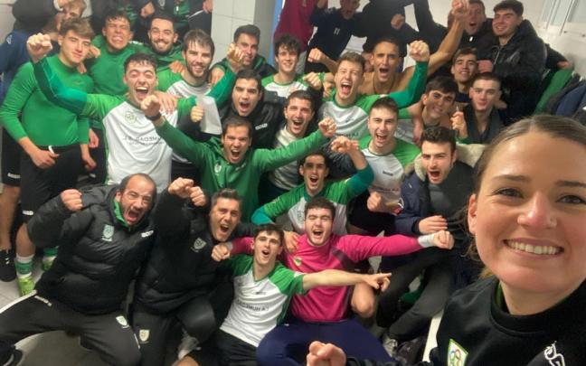 Celebración de los jugadores de Oberena