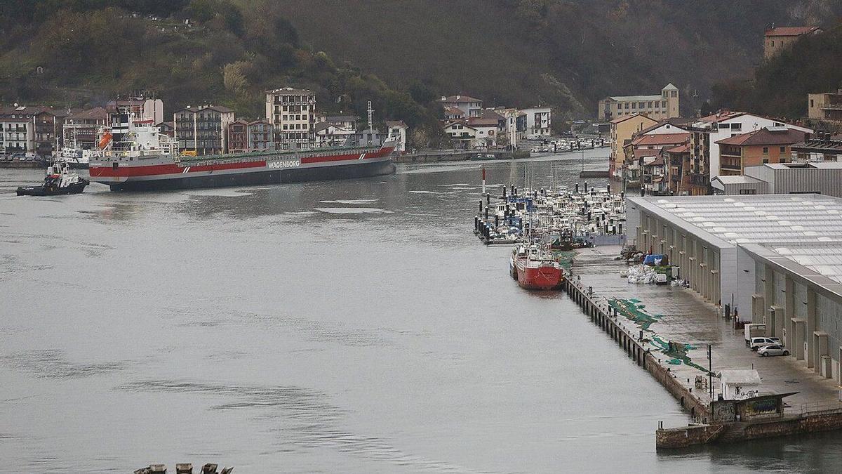 Barcos en la bah&iacute;a del Puerto de Pasaia.