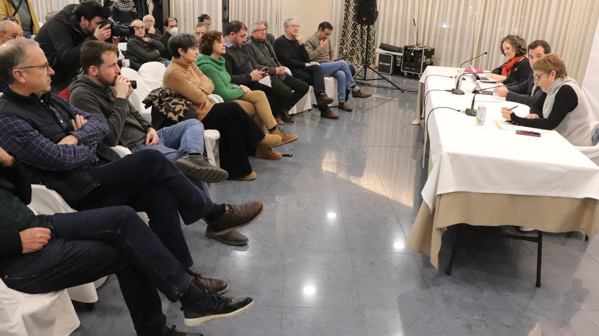 Los consejeros en un momento de la charla del pasado miércoles