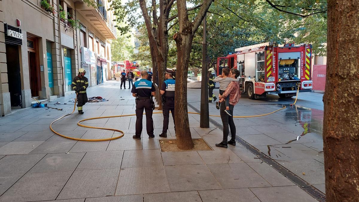 Incendio en un piso de Carlos III