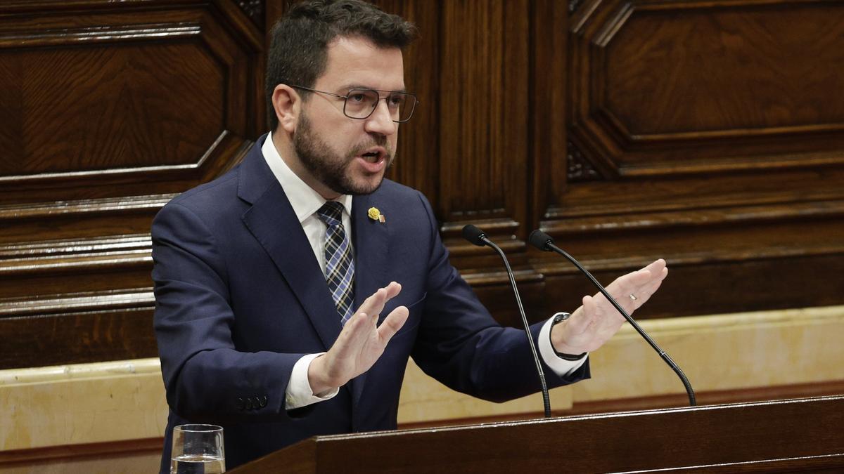 El presidente de la Generalitat de Catalunya, Pere Aragonès.