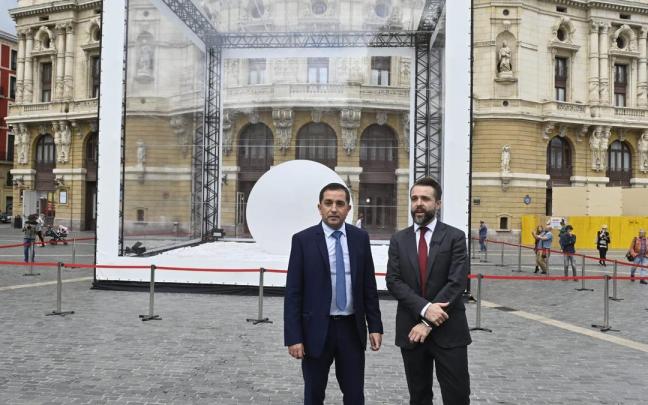 El presidente de BBK, Xabier Sagredo, y el responsable de innovación de BBK, Xabier de la Torre