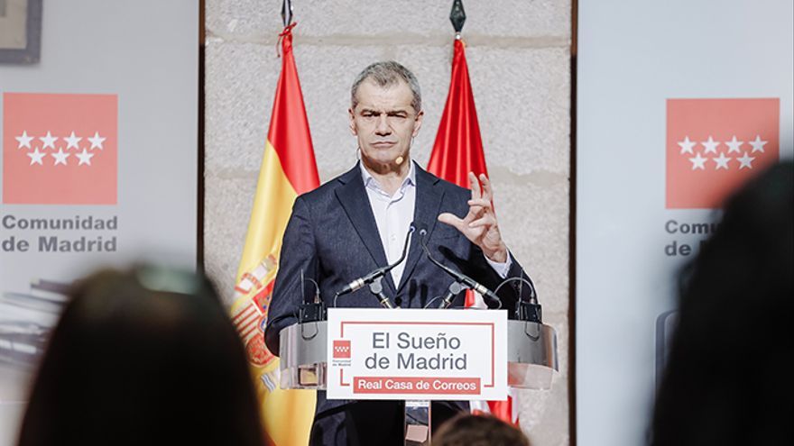 Toni Cantó interviene durante un acto en Madrid.