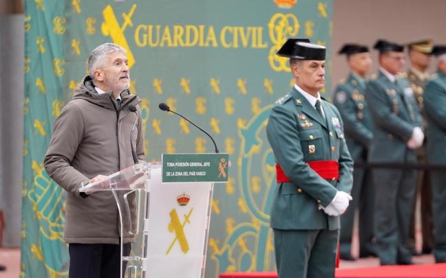 El ministro del Interior, Franando Grande-Marlaska, este miércoles en Gasteiz. El ministro del Interior, Franando Grande-Marlaska, este miércoles en Gasteiz.