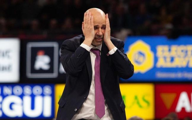 Peñarroya, abatido en un momento del partido