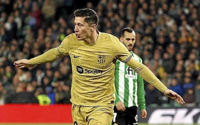 Lewandowski, tras marcar el 0-2.