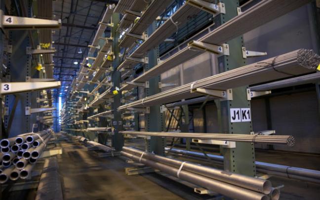 Imagen de archivo de producción en Tubacex.