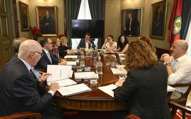 Un momento de la reunión del Consejo Territorial de Finanzas de Bizkaia.