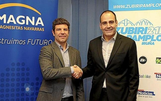 Jorge Baños, director general adjunto de Magnesitas Navarras, con el director general de DNN, Óscar Ortiz. | OSKAR MONTERO Jorge Baños, director general adjunto de Magnesitas Navarras, con el director general de DNN, Óscar Ortiz. | OSKAR MONTERO