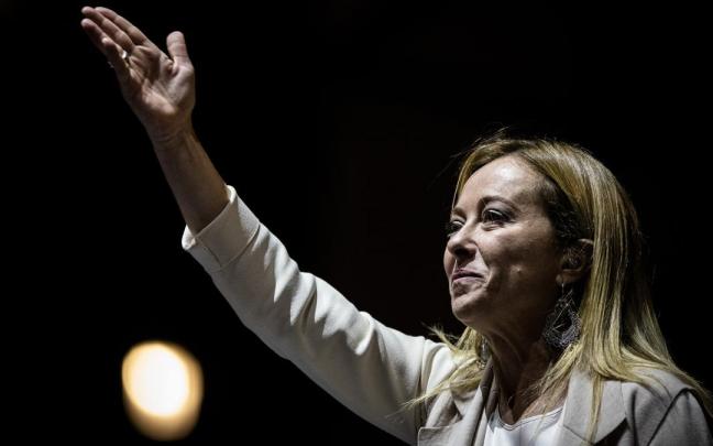 La l&iacute;der del partido ultraderechista Hermanos de Italia, Giogia Meloni, ganadora de las elecciones en Italia.