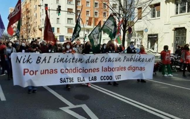 Manifestación de los sindicatos de Osakidetza. Manifestación de los sindicatos de Osakidetza.